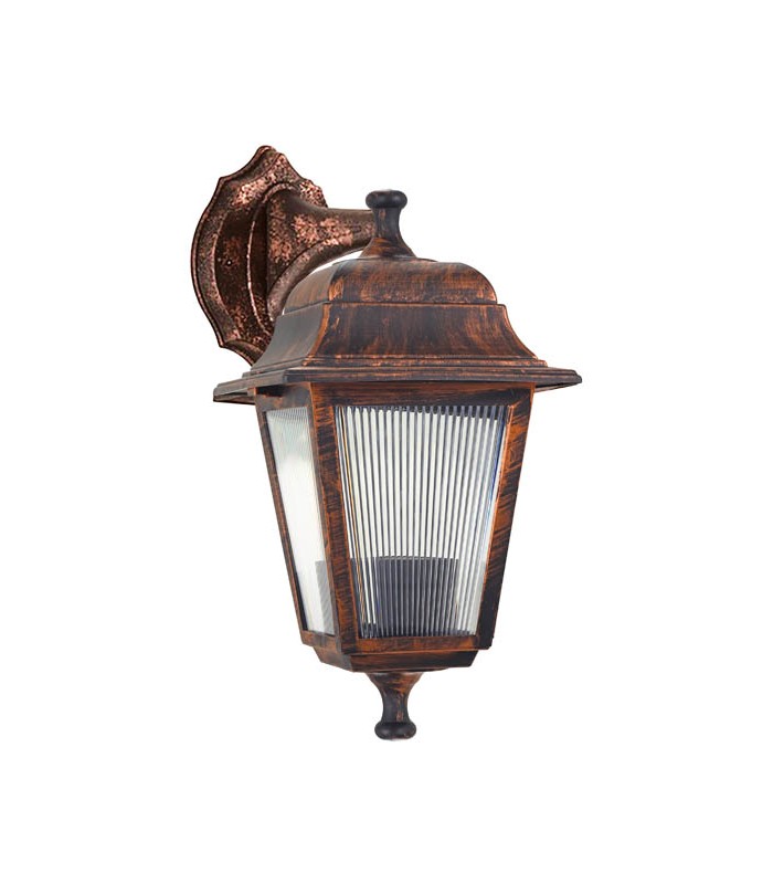 OUTDOOR WALL LIGHT BERGAMO-W E27 BLACK IP44 PLASTIC 200x340mm ANTIQUE 3241920 VITO