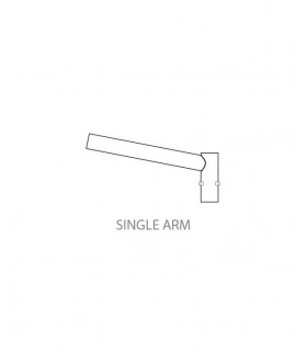 SINGLE ARM FOR POLES 1m 3mm Φ60mm 15o GALVANIZED 9990710 VITO