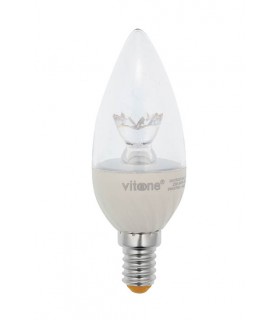 LED BULB MICROSTAR-2 CANDLE C37 E14 6W 438Lm CLEAR DIMMABLE 6400K (COOL WHITE) 1513800 VITO