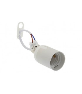 E27 PENDANT WITH LAMPHOLDER, ROSETE, CABLE & TERMINAL WHITE 7300081 VITO