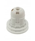 E27 PLASTIC LAMPHOLDER WHITE PRESSED END BASE FULL THREADED WITH 2 RINGS 7300010 VITO