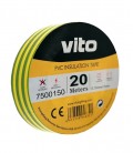 INSULATION TAPE WITH ADHESIVE 20m YELLOW/GREEN FIRE RETARDANT 7500150 VITO