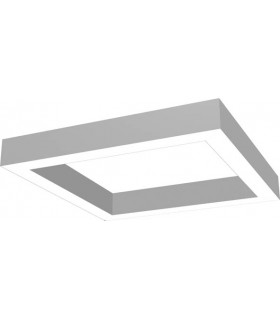 LED LINEAR FIXTURE SQUARE SURFACE MOUNTED OR PENDANT PROFILED-PS 610x610x80mm 60W 4000K (NATURAL WHITE) 6164Lm GREY 2423470 VITO