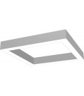 LED LINEAR FIXTURE SQUARE SURFACE MOUNTED OR PENDANT PROFILED-PS 610x610x80mm 60W 6500K (COOL WHITE) 6348Lm GREY 2423480 VITO