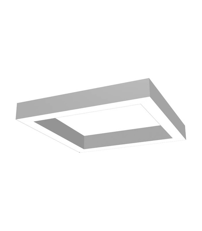 LED LINEAR FIXTURE SQUARE SURFACE MOUNTED OR PENDANT PROFILED-PS 900x900x80mm 80W 4000K (NATURAL WHITE) 9648Lm GREY 2423500 VITO