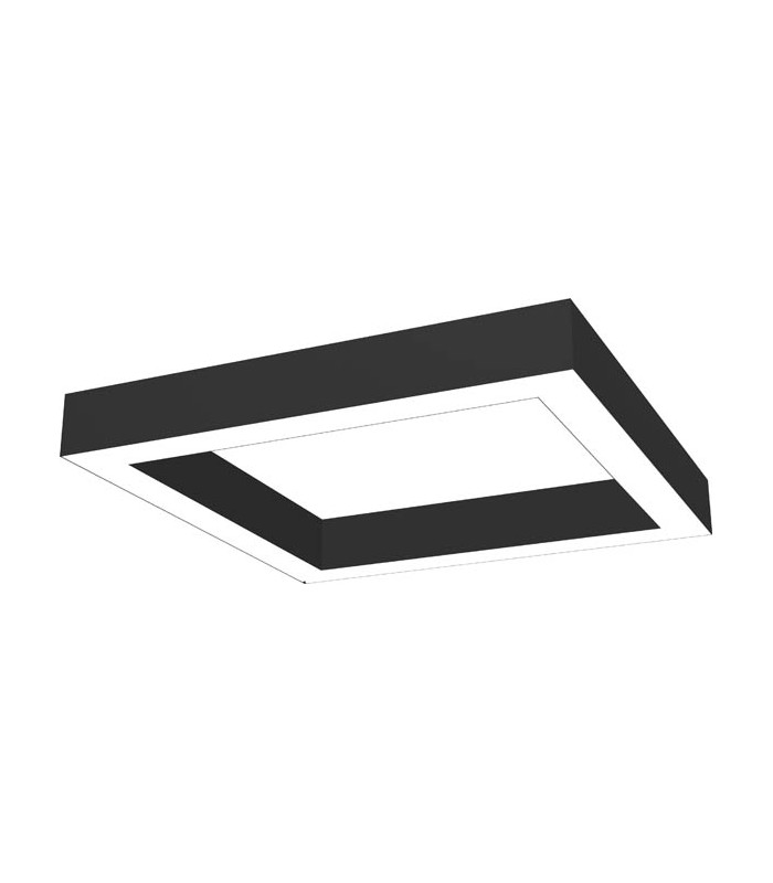 LED LINEAR FIXTURE SQUARE SURFACE MOUNTED OR PENDANT PROFILED-PS 610x610x80mm 60W 6500K (COOL WHITE) 6348Lm BLACK 2423390 VITO