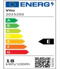 LED ROUND PANEL SURFACE MOUNTED PETRA-R Φ224x35mm 18W 1746Lm 3000K (WARM WHITE) WHITE 2025200 VITO