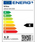 LED ROUND PANEL DOWNLIGHT RECESSED MOUNTED WITH GLASS LENA-RG Φ160x40mm 12W 1128Lm 3000K (WARM WHITE) 2023430 VITO
