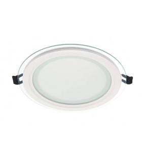 LED ROUND PANEL DOWNLIGHT RECESSED MOUNTED WITH GLASS LENA-RG Φ160x40mm 12W 1128Lm 3000K (WARM WHITE) 2023430 VITO