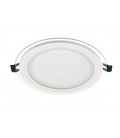 LED ROUND PANEL DOWNLIGHT RECESSED MOUNTED WITH GLASS LENA-RG Φ160x40mm 12W 1200Lm 6000K (COOL WHITE) 2023450 VITO