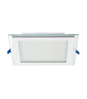 LED SQUARE PANEL DOWNLIGHT RECESSED MOUNTED WITH GLASS LENA-SG 200x200x40mm 16W 1600Lm 6000K (COOL WHITE) 2023570 VITO