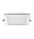 LED SQUARE PANEL DOWNLIGHT RECESSED MOUNTED WITH GLASS LENA-SG 200x200x40mm 16W 1600Lm 6000K (COOL WHITE) 2023570 VITO