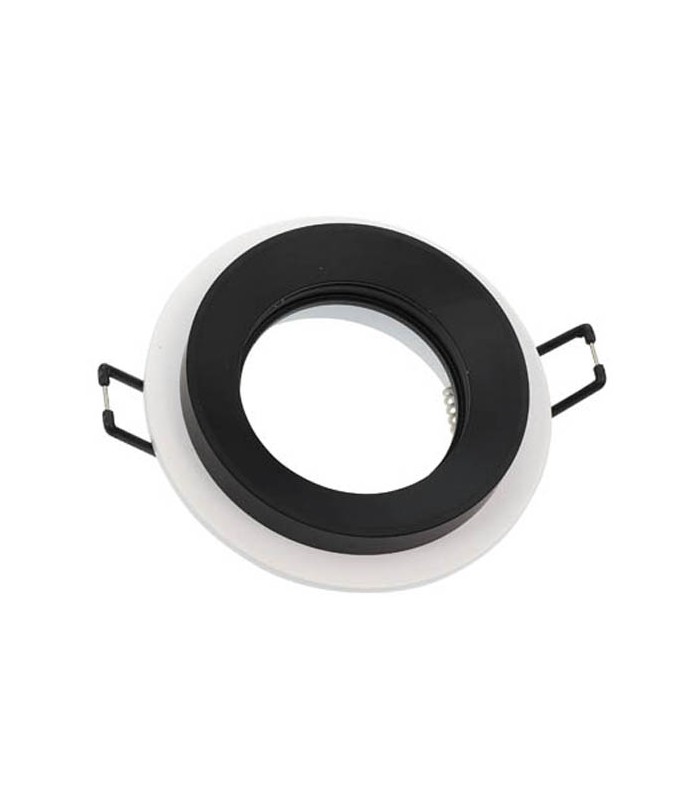 SPOT LIGHT FIXTURE RECESSSED MOUNTED OLA E01 ROUND GU10 Φ90x33mm WHITE & BLACK  2012600 VITO