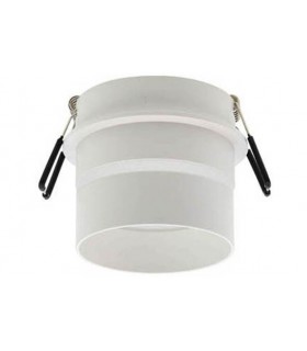 SPOT LIGHT FIXTURE RECESSSED MOUNTED DONNA X2 ROUND GU10 Φ70x60mm WHITE WITH TRANSPARENT 2012750 VITO