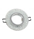SPOT LIGHT FIXTURE RECESSED MOUNTED ROUND PALACE-11 GU5.3 MR16 + 3W 180Lm 4200K (NATURAL WHITE) CHROME WITH GLASS Φ100x22mm 201