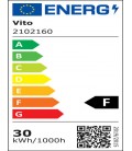 LED MAGNETIC TRACK LIGHT MAGNA-S1 30W 2400Lm 3000K (WARM WHITE) 24⁰ Φ70x160mm 48V BLACK 2102160 VITO