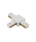 T TYPE CONNECTOR FOR TRACK LINE MONOPHASE APT1 WHITE  9902590 VITO