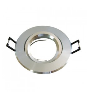 SPOT LIGHT FIXTURE RECESSSED MOUNTED ADJUSTABLE URANUS ROUND GU5,3 Φ86x24mm SILVER 2011170 VITO