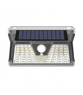 SOLAR LED FLOODLIGHT SOLIGHT V 3W 170Lm 6400K (COOL WHITE) WITH PHOTO & PIR SENSOR 18650 3,7V 2400mAh IP44 BLACK 3210160 VITO