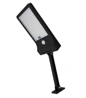 SOLAR LED FLOODLIGHT SOLIGHT F 3W 440Lm 6400K (COOL WHITE) WITH PHOTO & PIR SENSOR 18650 3,7V 1800mAh IP44 BLACK 3210190 VITO