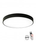 LED CEILING ROUND LIGHTING FIXTURE FINESSE R1-60 φ600*H50 60W DIMMABLE+MOBILE BLACK 2026130 VITO