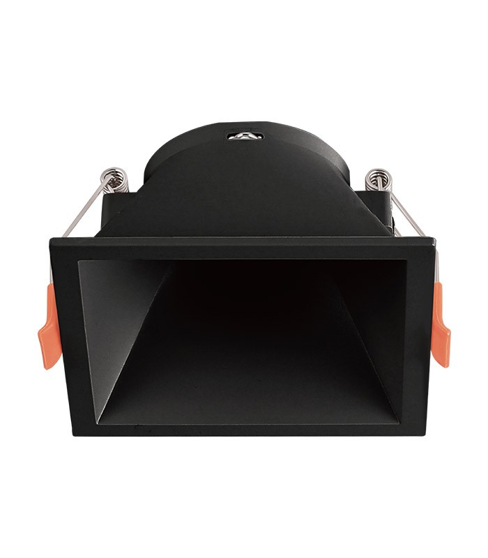 PLASY-S GU10 Φ83x83MM BLACK 220V SQUARE SPOT FIX. 2027000 VITO