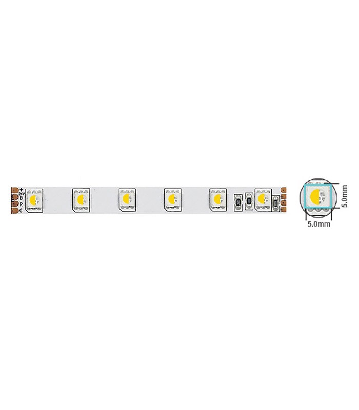 LED STRIP PLUS 12V 60x5050 14.4W 3M(ADHESIVE TAPE) 10mmIP20 RGBW 5m ROLL 5540450 VITO