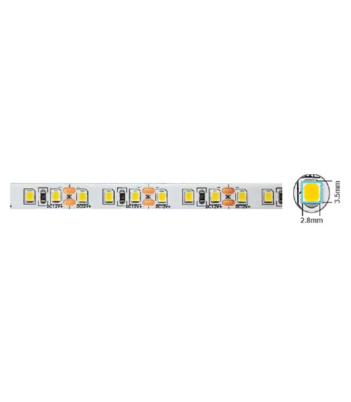 LED STRIP PLUS 24V 120x2835 9.6W 3M(ADHESIVE TAPE) 8mm IP20 3000K 5m ROLL 5540460 VITO