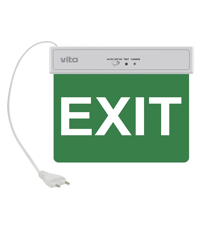EMERGENCY LED LIGHT EXIT-10 2W 6500K (COOL WHITE) 3.7V 500mAh 14500 LI-ION 5020140 VITO