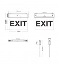 EMERGENCY LED LIGHT EXIT-10 2W 6500K (COOL WHITE) 3.7V 500mAh 14500 LI-ION 5020140 VITO
