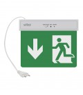 EMERGENCY LED LIGHT EXIT-10 2W 6500K (COOL WHITE) 3.7V 500mAh 14500 LI-ION 5020160 VITO