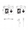 EMERGENCY LED LIGHT EXIT-10 2W 6500K (COOL WHITE) 3.7V 500mAh 14500 LI-ION 5020160 VITO