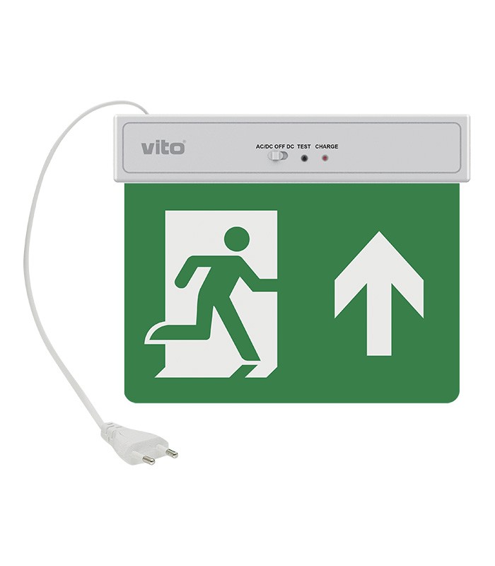 EMERGENCY LED LIGHT EXIT-10 2W 6500K (COOL WHITE) 3.7V 500mAh 14500 LI-ION 5020170 VITO