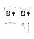 EMERGENCY LED LIGHT EXIT-10 2W 6500K (COOL WHITE) 3.7V 500mAh 14500 LI-ION 5020170 VITO