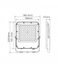 LED FLOODLIGHT RONA 50W 6000Lm 6000K (COOL WHITE) IP65 GREY 3022770 VITO