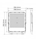 LED FLOODLIGHT RONA 200W 24000Lm 6000K (COOL WHITE) IP65 GREY 3022810 VITO