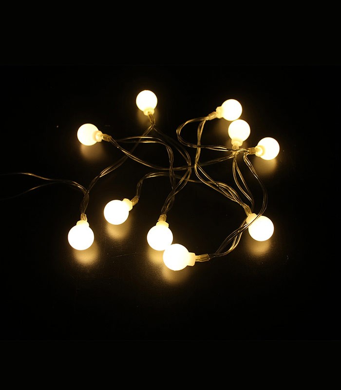 CHRISTMAS LIGHTING NATALE-12 BULB 10LED 2700K 1M 2xAA IP20 TRANSPARENT 5620660 VITO