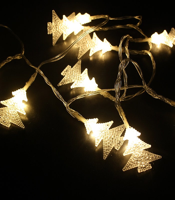 CHRISTMAS LIGHTING NATALE-15 TREE 10LED 2700K 1M 2xAA IP20 TRANSPARENT WITH TIMING FUNCTION 5620701 VITO