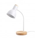 HOME&OFFICE DESK LAMP JOLLY E27 WHITE WOOD BASE WITHOUT BULB 5301630 VITO