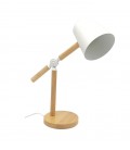 HOME&OFFICE DESK LAMP PINOCCHIO E27 WHITE WOOD BASE WITHOUT BULB 5301650 VITO
