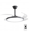 CEILING FAN WITH LED LAMP FANLUX-D4 30W 3xCCT (3000K/4500K/6500K) 2250Lm 106CM BLACK REMOTE 2027770 VITO
