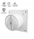 BATHROOM FAN VENTI-A100S GRILL Φ100MM 12W WHITE WITH HUMIDITY SENSOR WITH PLASTIC SHUTTER 8005220 VITO