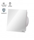 BATHROOM FAN VENTI-GL100 FLAT GLASS Φ100MM 12W WHITE WITH BEARING WITH PLASTIC SHUTTER 8005230 VITO