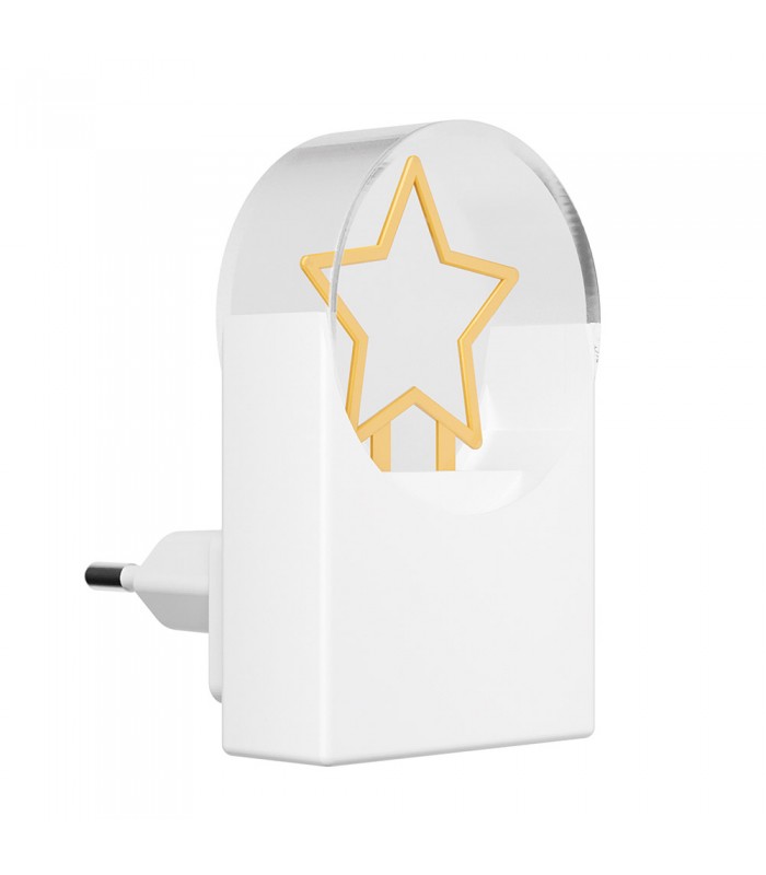 MINI LED NIGHT LAMP STAR 0.5W 2700K WHITE 220V EU.PLUG STAY-ON MODE 5200680 VITO