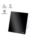 BATHROOM FAN VENTI-GL120 FLAT GLASS Φ120MM 15W BLACK WITH BEARING WITH PLASTIC SHUTTER 8005265 VITO