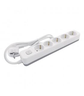 GROUP SOCKET UNICO-N5 3M 3G1.5 CABLE SWITCH SHUTTER WHITE+GREY 8007030 VITO