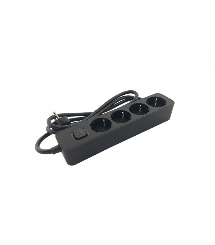 GROUP SOCKET UNICO-N4 3M 3G1.5 CABLE SWITCH SHUTTER BLACK 8007090 VITO