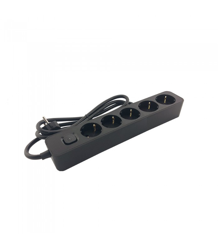 GROUP SOCKET UNICO-N5 3M 3G1.5 CABLE SWITCH SHUTTER BLACK 8007110 VITO