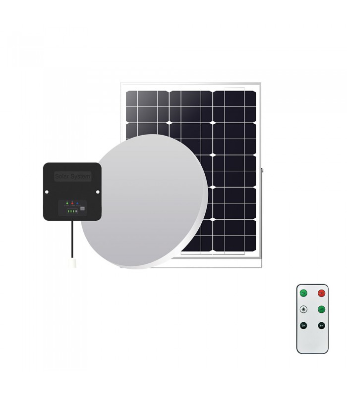 SOLAR CEILING LIGHT DOPPIO-1 20W 4000K 750Lm IP54 1xLUMINAIRE 5M+3M CABLE 3210380 VITO