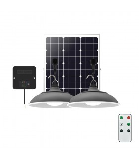 SOLAR HIGH-BAY LIGHT KAMPANA 2x200W 4000K 1500Lm IP54 2xLUMINAIRE 5M+2x3M CABLE 3210400 VITO